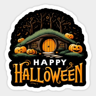 Happy Halloween - Halfling Home - Fantasy Halloween Sticker